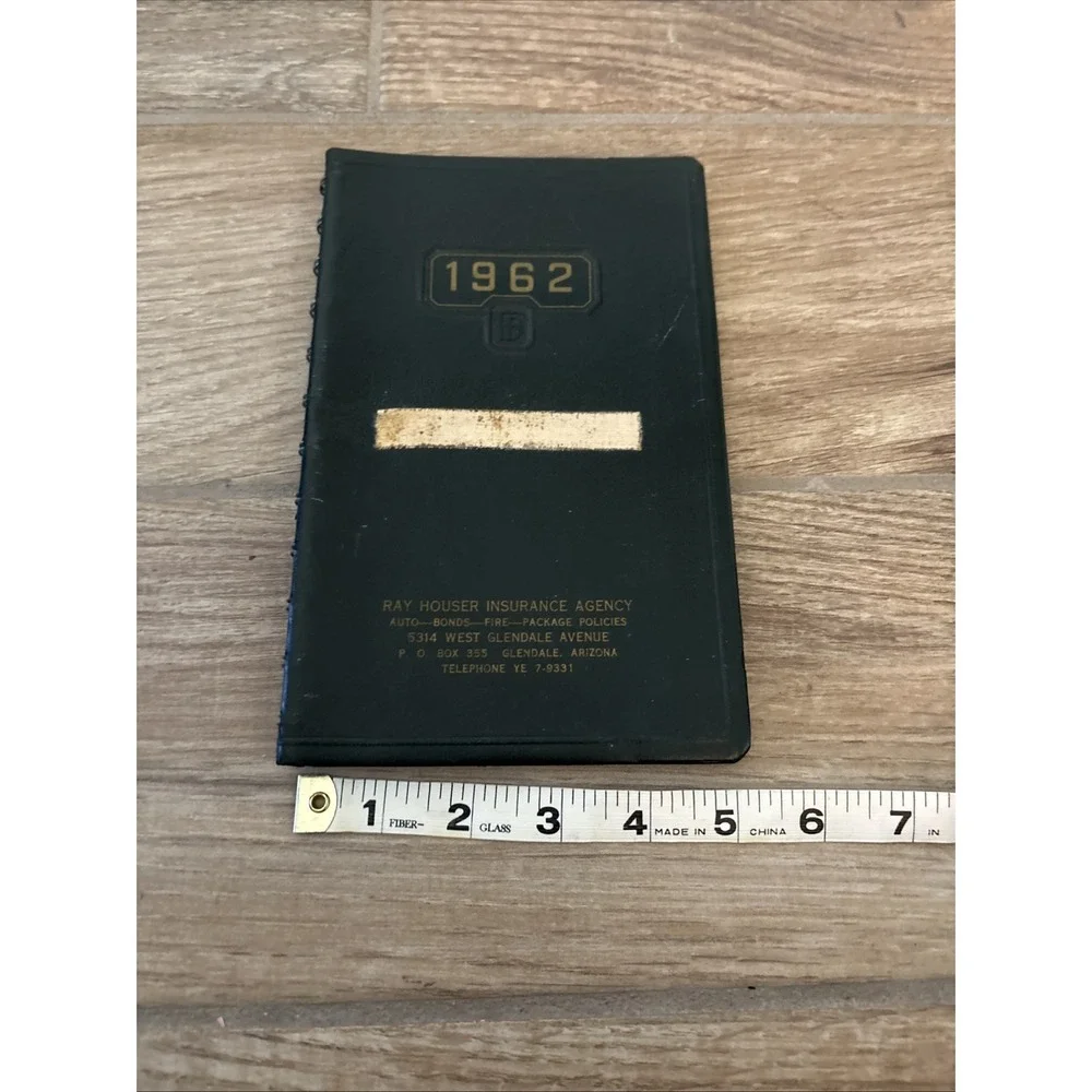 Vintage Ray Houser Insurance Agency Day book 1962 Rare Never Used‎ -new